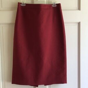 J.Crew wine red Pencil skirt Size 8